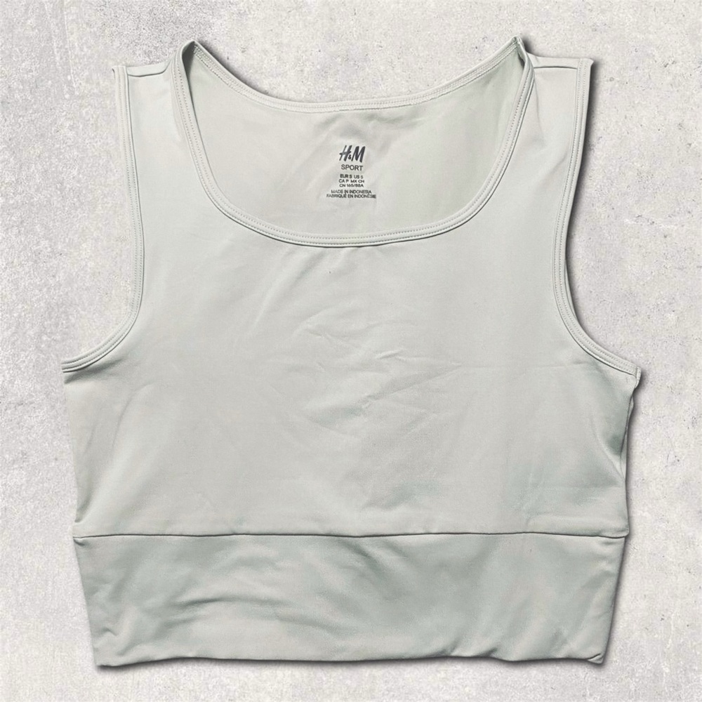 H&M Sport • Mint Green Longline Top